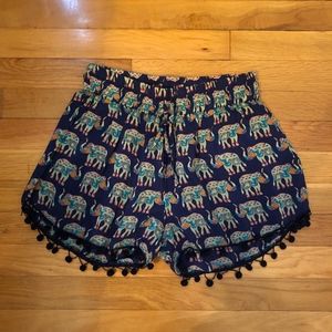 Tolani Flowy Elephant Pattern Shorts